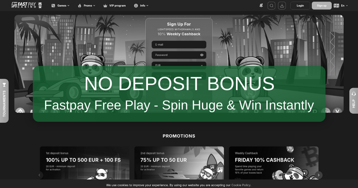 Fastpay Casino Bonuses Australia 2026 - No Deposit Offers